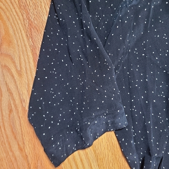 Whistles Small V Neck Cupro Polka Dot Shirt Dress - Picture 9 of 9